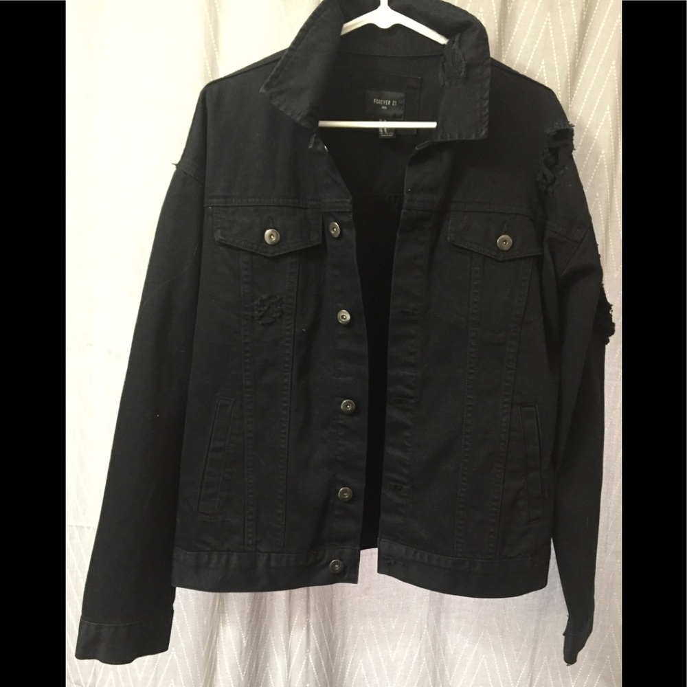 Forever 21 Distressed Denim Jacket